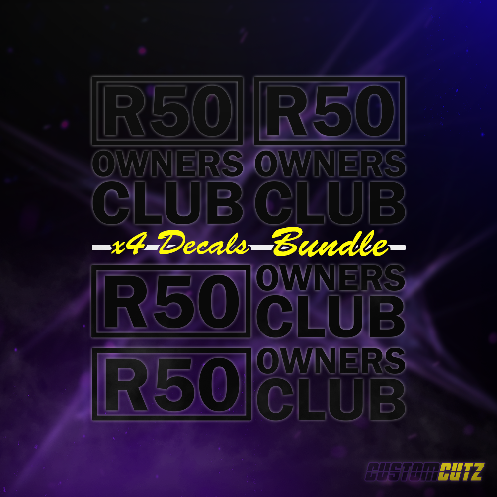R50 Owners Club Decal - Bundle 1 - Custom Cutz