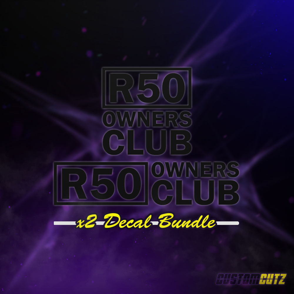 R50 Owners Club Decal - Bundle 2 - Custom Cutz