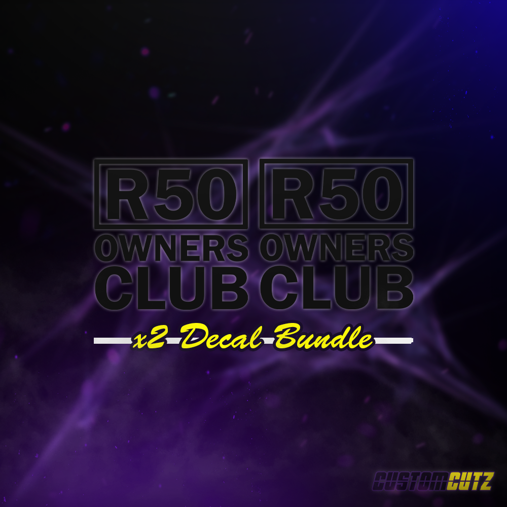 R50 Owners Club Decal - Bundle 4 - Custom Cutz