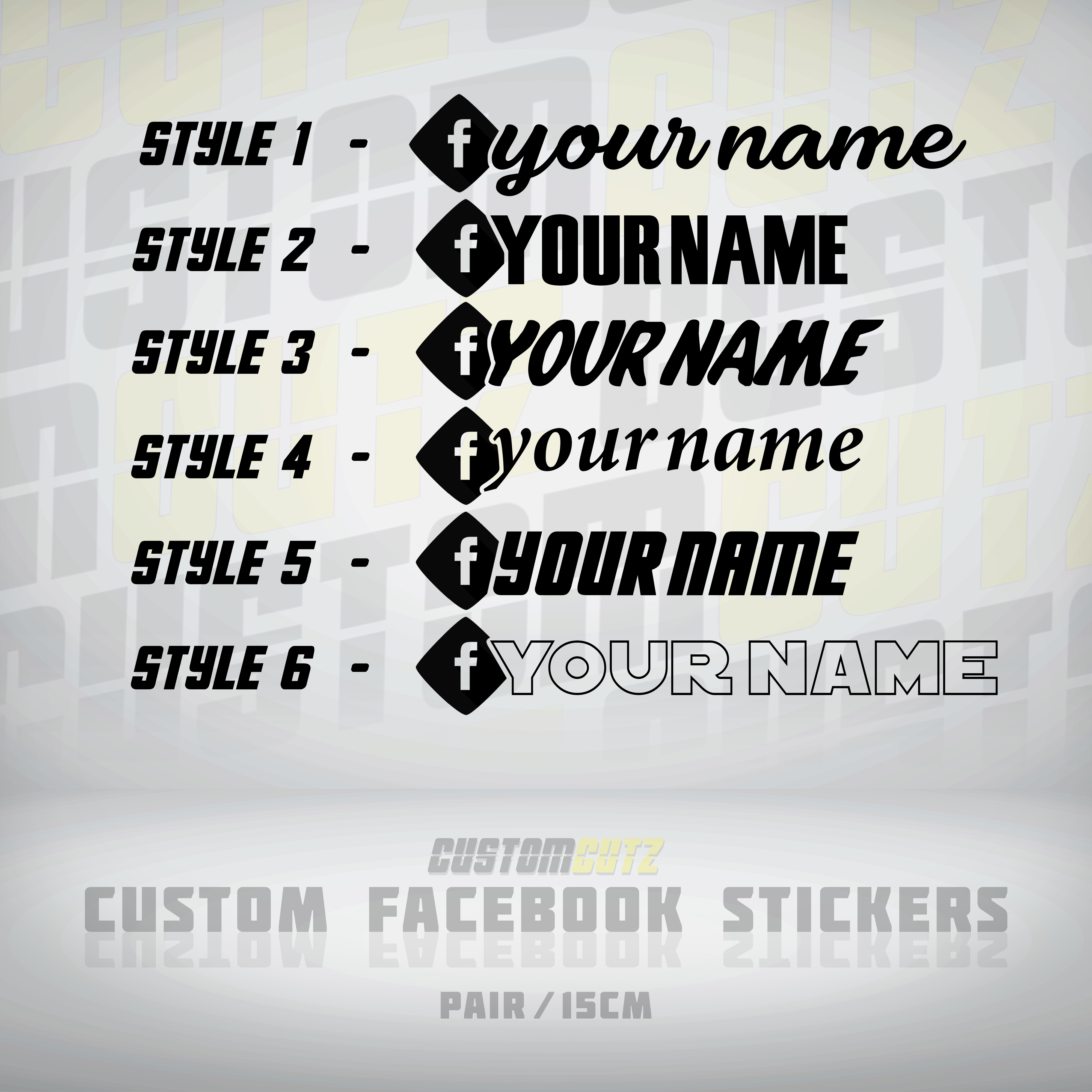 Custom Facebook Stickers (x2)