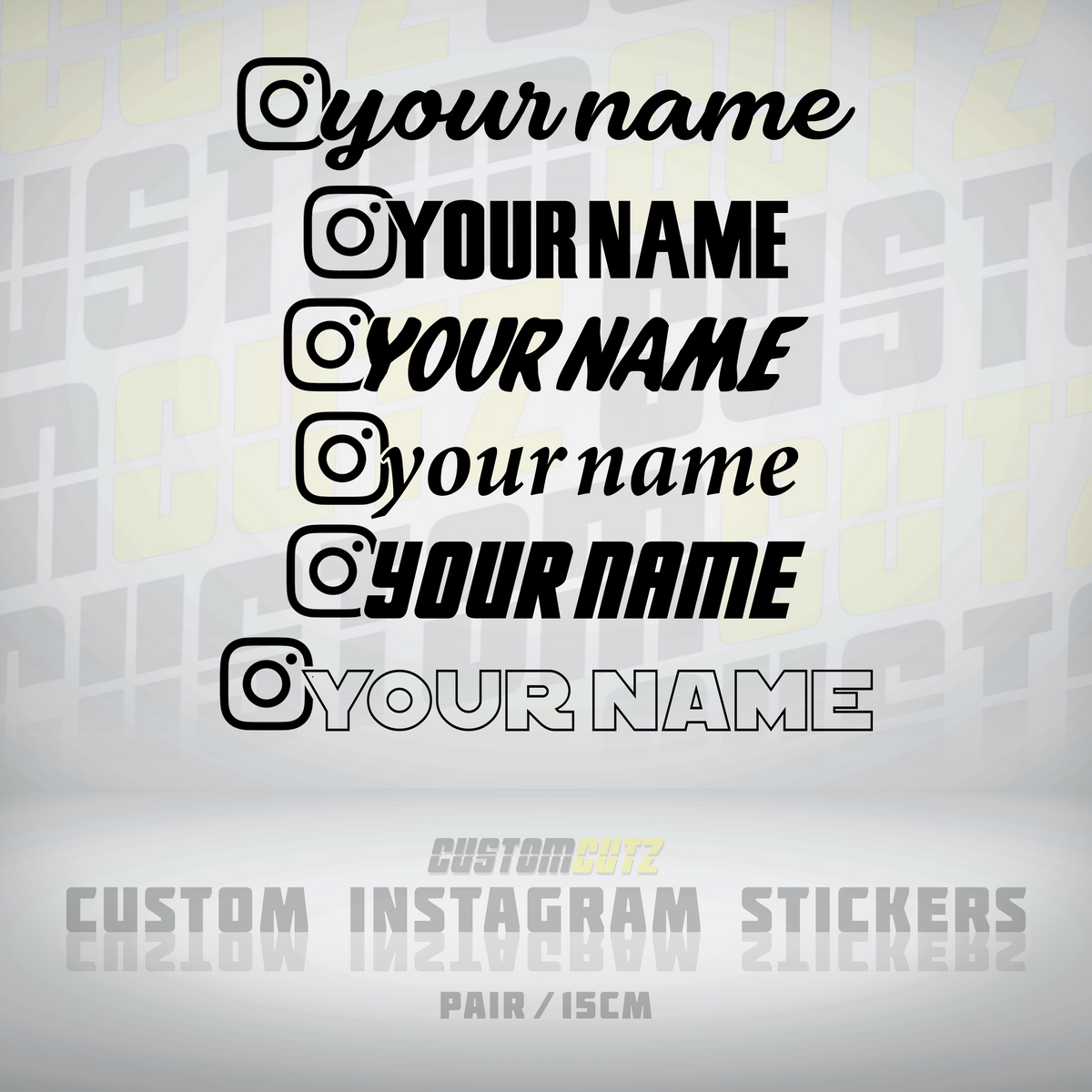 Custom Instagram Stickers (x2)