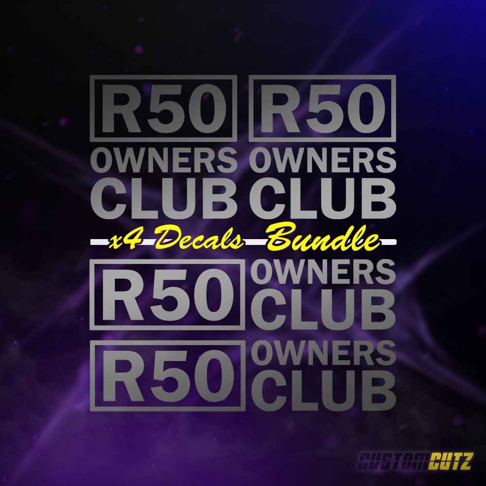 R50 Owners Club Decal - Bundle 1 - Custom Cutz