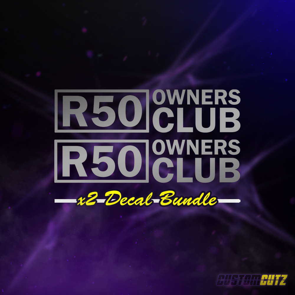 R50 Owners Club Decal - Bundle 3 - Custom Cutz