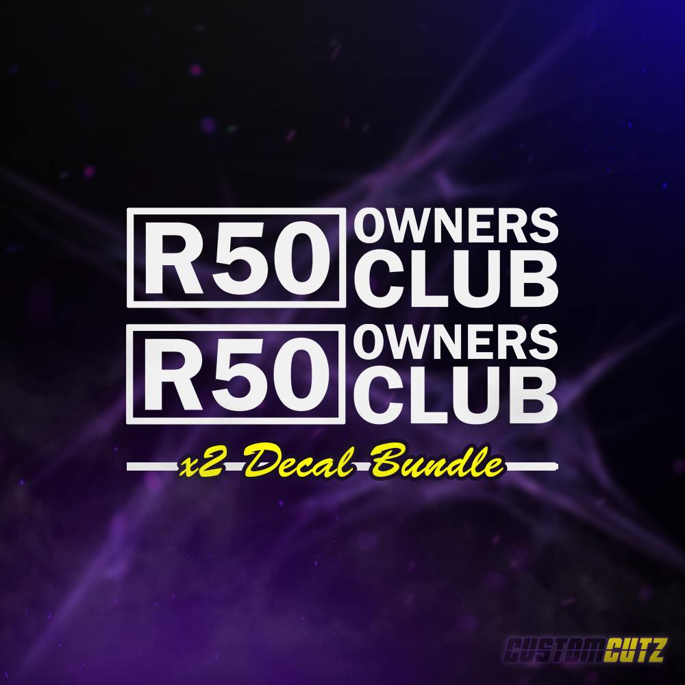 R50 Owners Club Decal - Bundle 3 - Custom Cutz