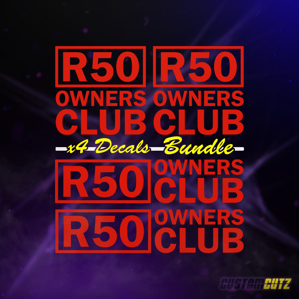 R50 Owners Club Decal - Bundle 1 - Custom Cutz