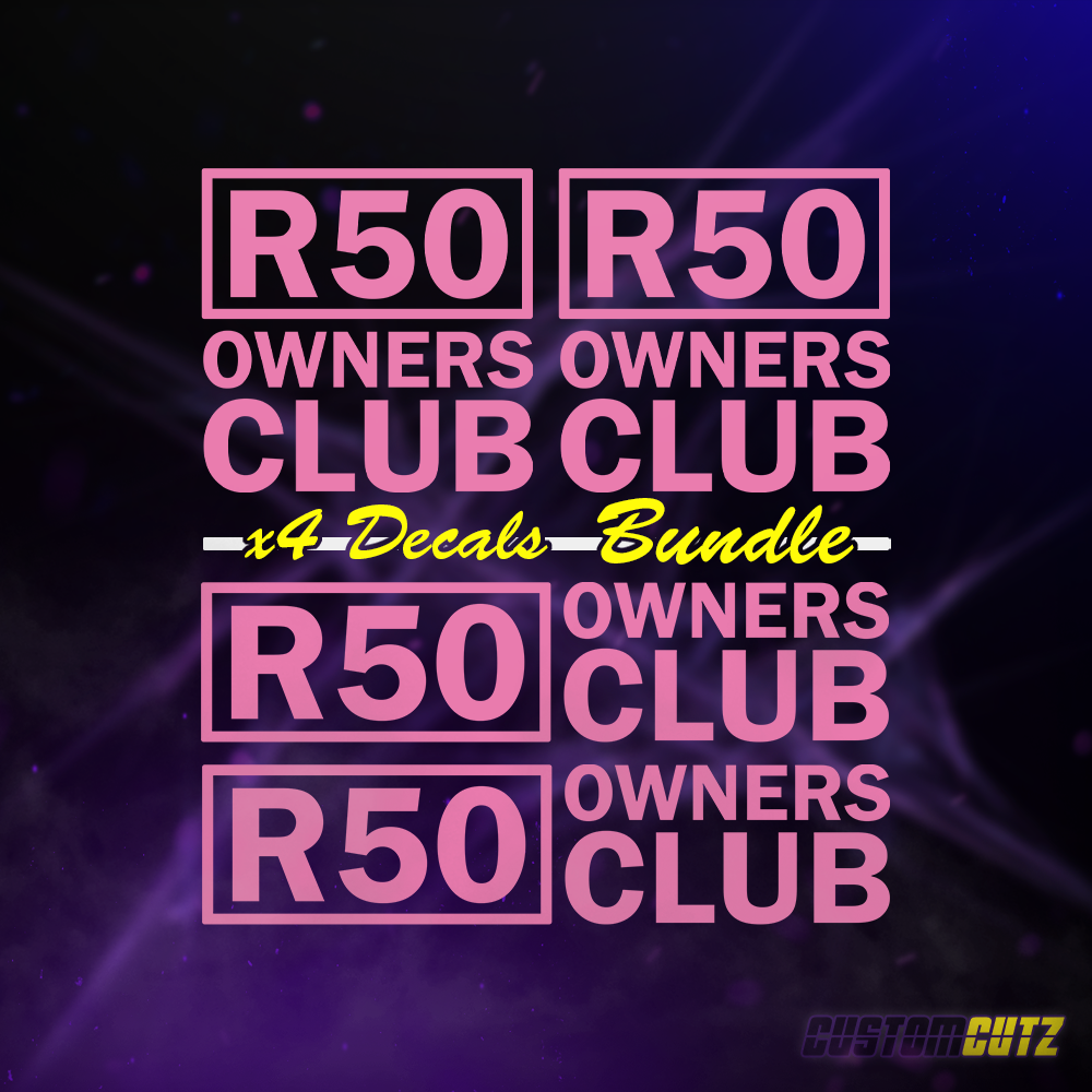 R50 Owners Club Decal - Bundle 1 - Custom Cutz