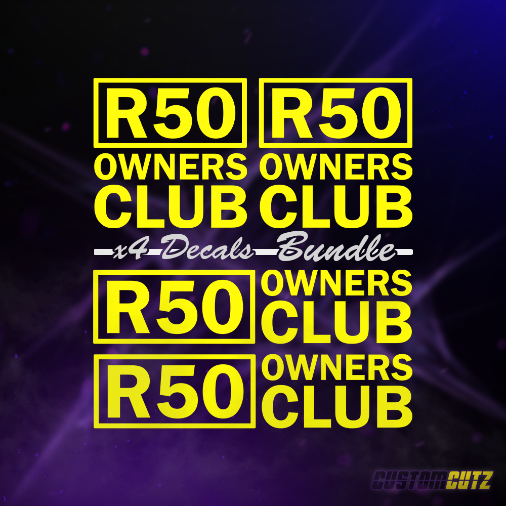 R50 Owners Club Decal - Bundle 1 - Custom Cutz