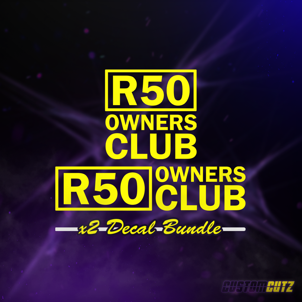 R50 Owners Club Decal - Bundle 2 - Custom Cutz